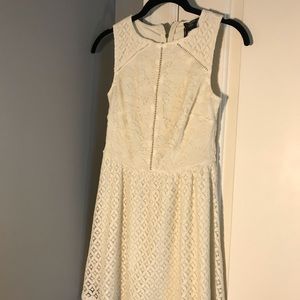Cream Detailed Dress